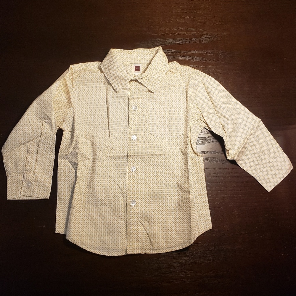 NWT Tea Collection cotton button down dress shirt